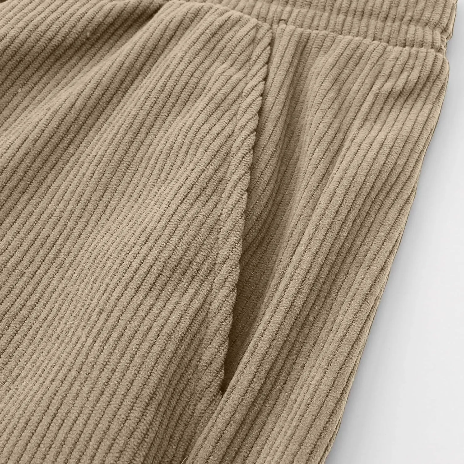 2025 Men's American High Waist Wide Leg Corduroy Casual Sports Pants