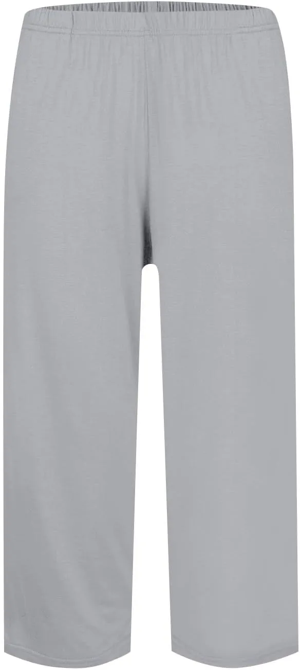 2025 Womens Capri Pants Loose High Waisted Wide Leg 3/4 Pants Drawstring Casual Palazzo Trousers with Pockets