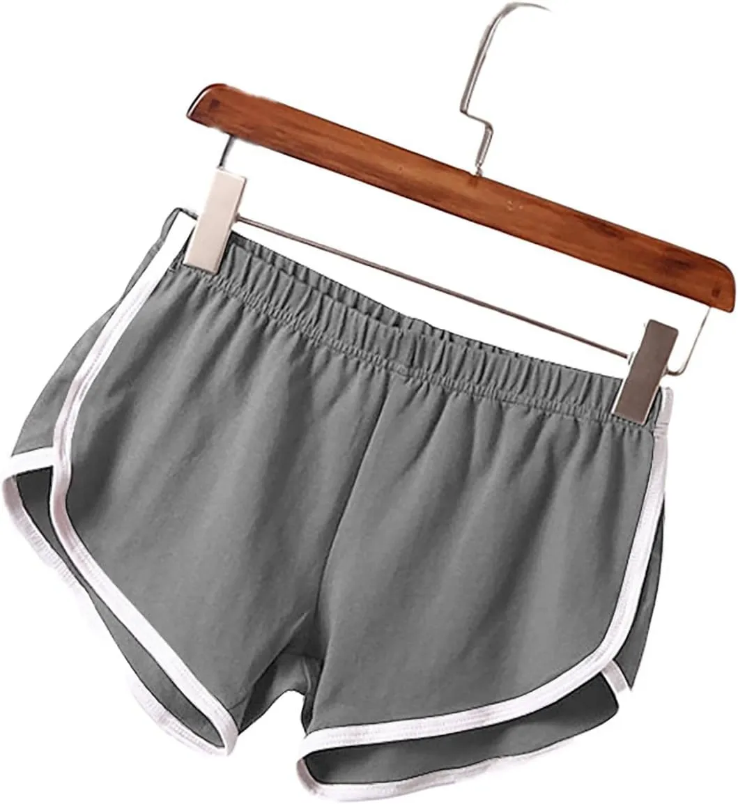 3 Pack Women's Dolphin Running Workout Shorts, Fashion Summer Lounge Short Pants Elastic Waist Athletic Yoga Shorts