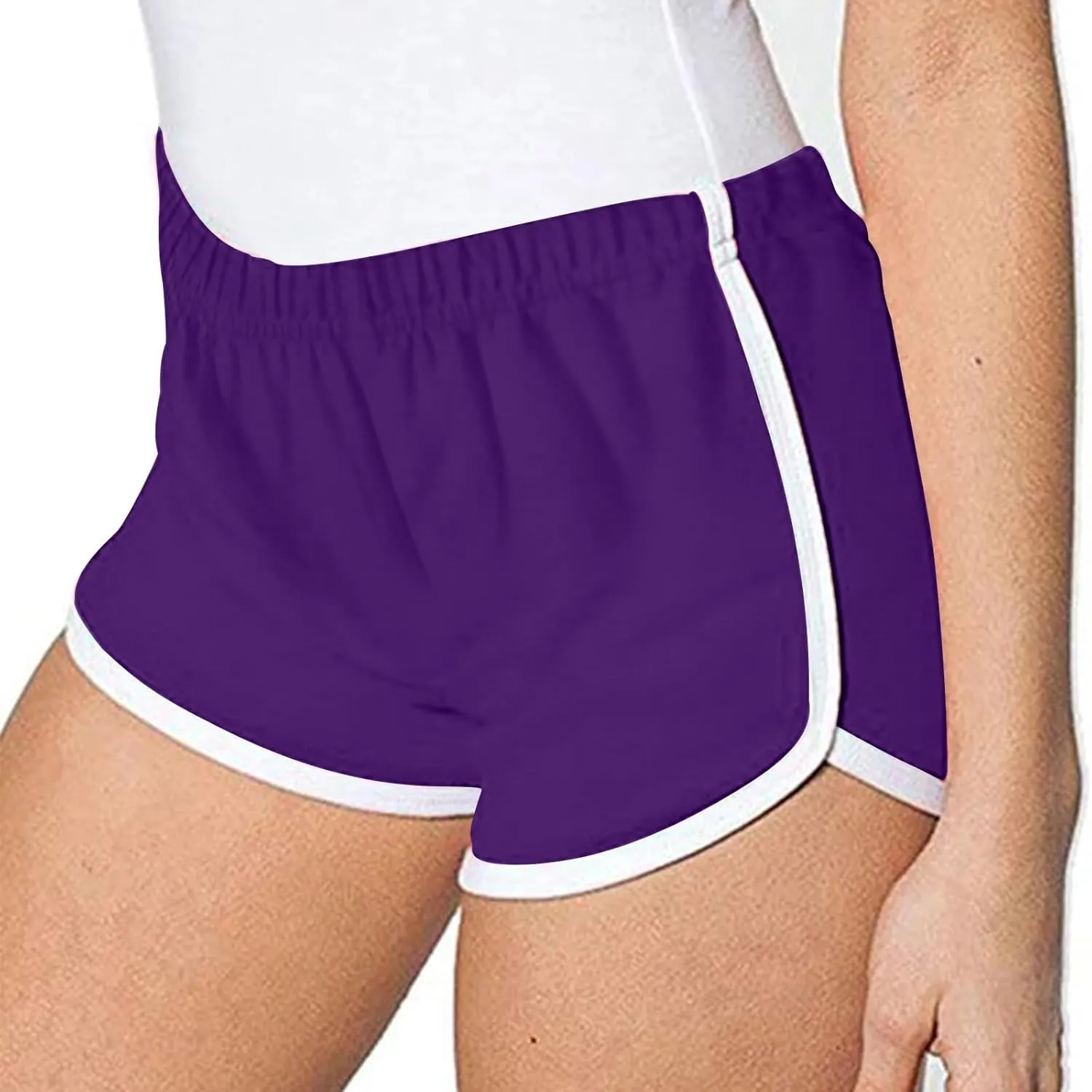 3 Pack Women's Dolphin Running Workout Shorts, Fashion Summer Lounge Short Pants Elastic Waist Athletic Yoga Shorts