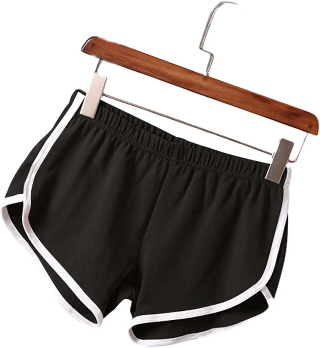 3 Pack Women's Dolphin Running Workout Shorts, Fashion Summer Lounge Short Pants Elastic Waist Athletic Yoga Shorts