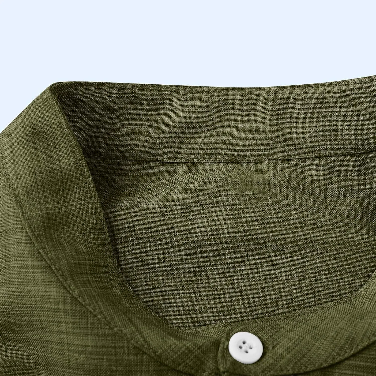 3/4 Length Sleeve Mens Shirts Casual Stylish V Neck Button Up Cotton Linen Henley Shirt Summer Beach Vacation Clothes
