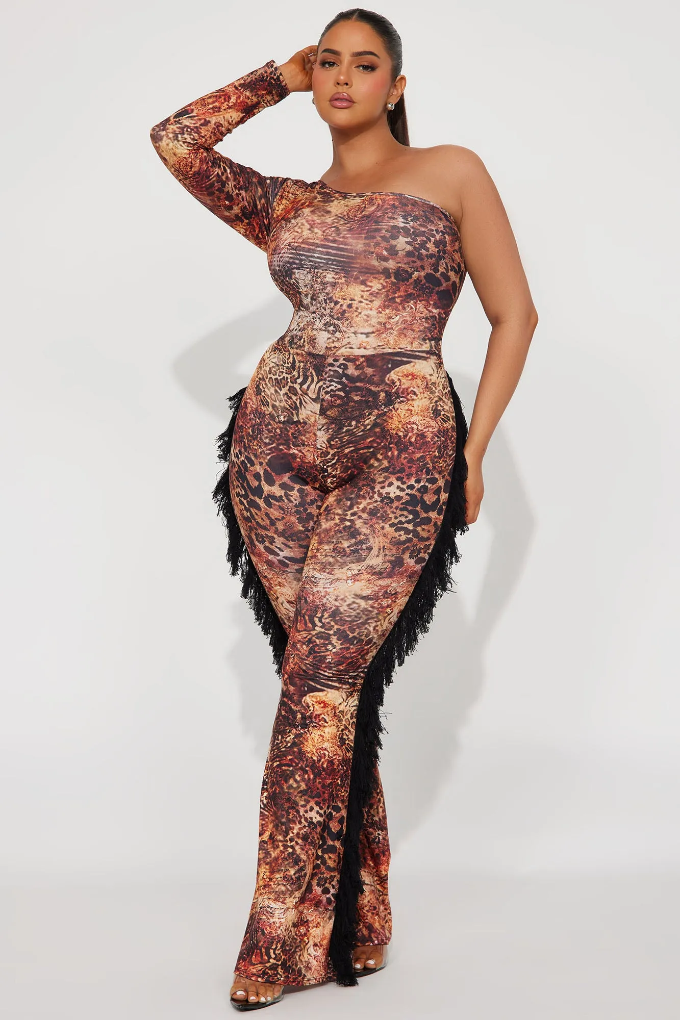 All The Time Jumpsuit - Rust/combo