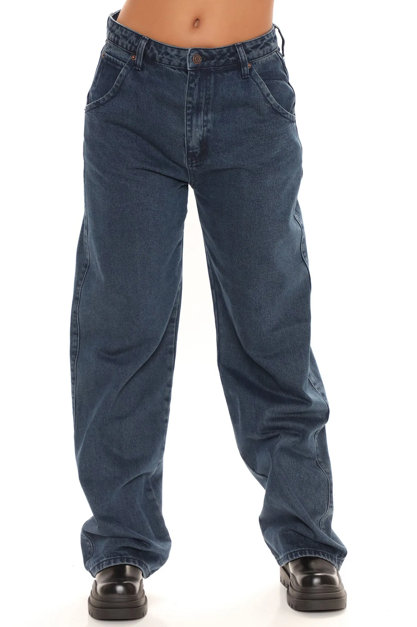 Always A Hero Slouchy Dad Jeans - Dark Wash