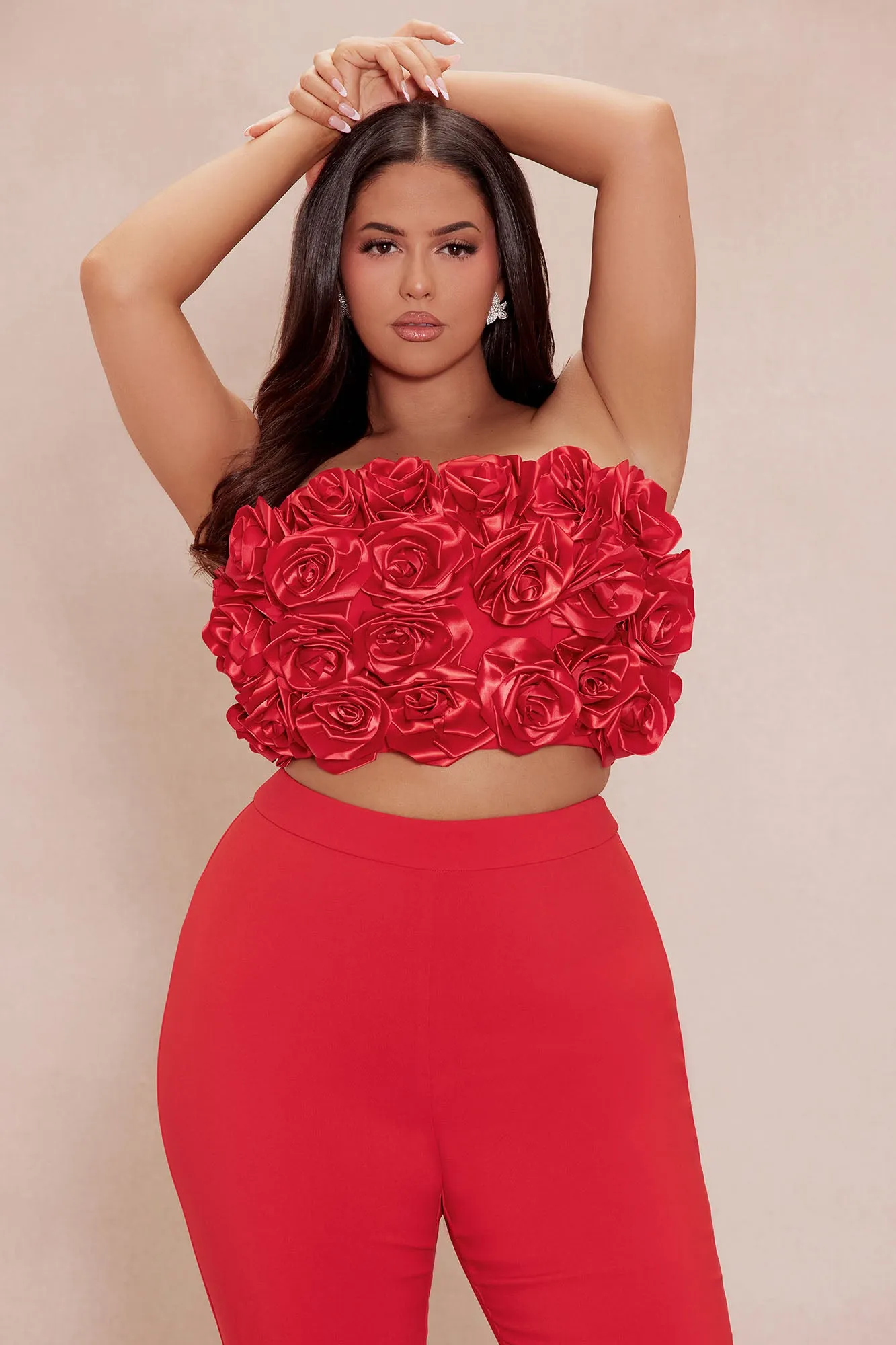 Anna Rose Pant Set - Red