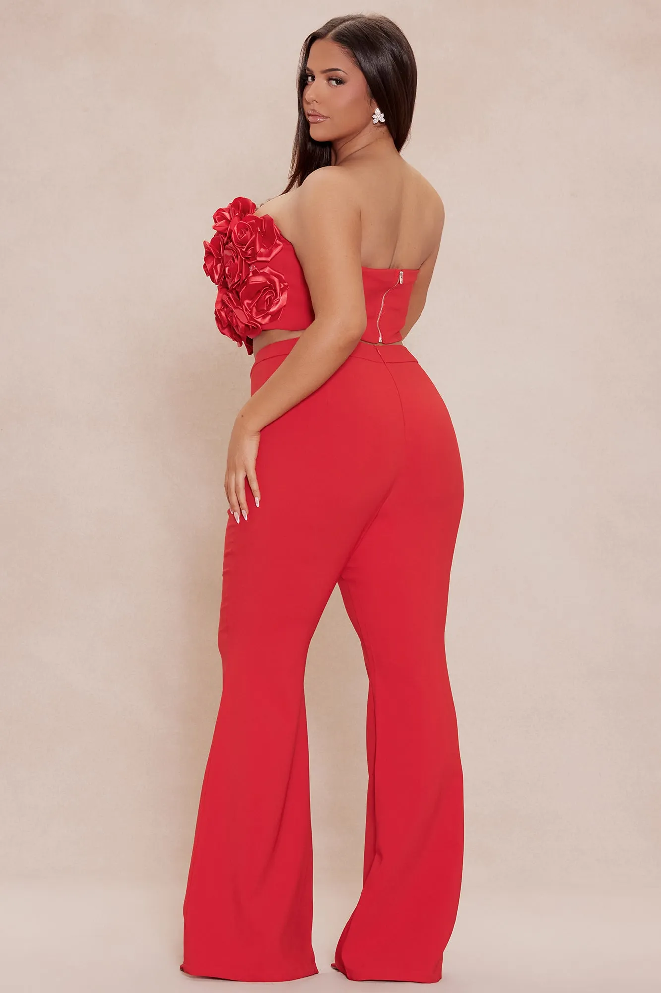 Anna Rose Pant Set - Red