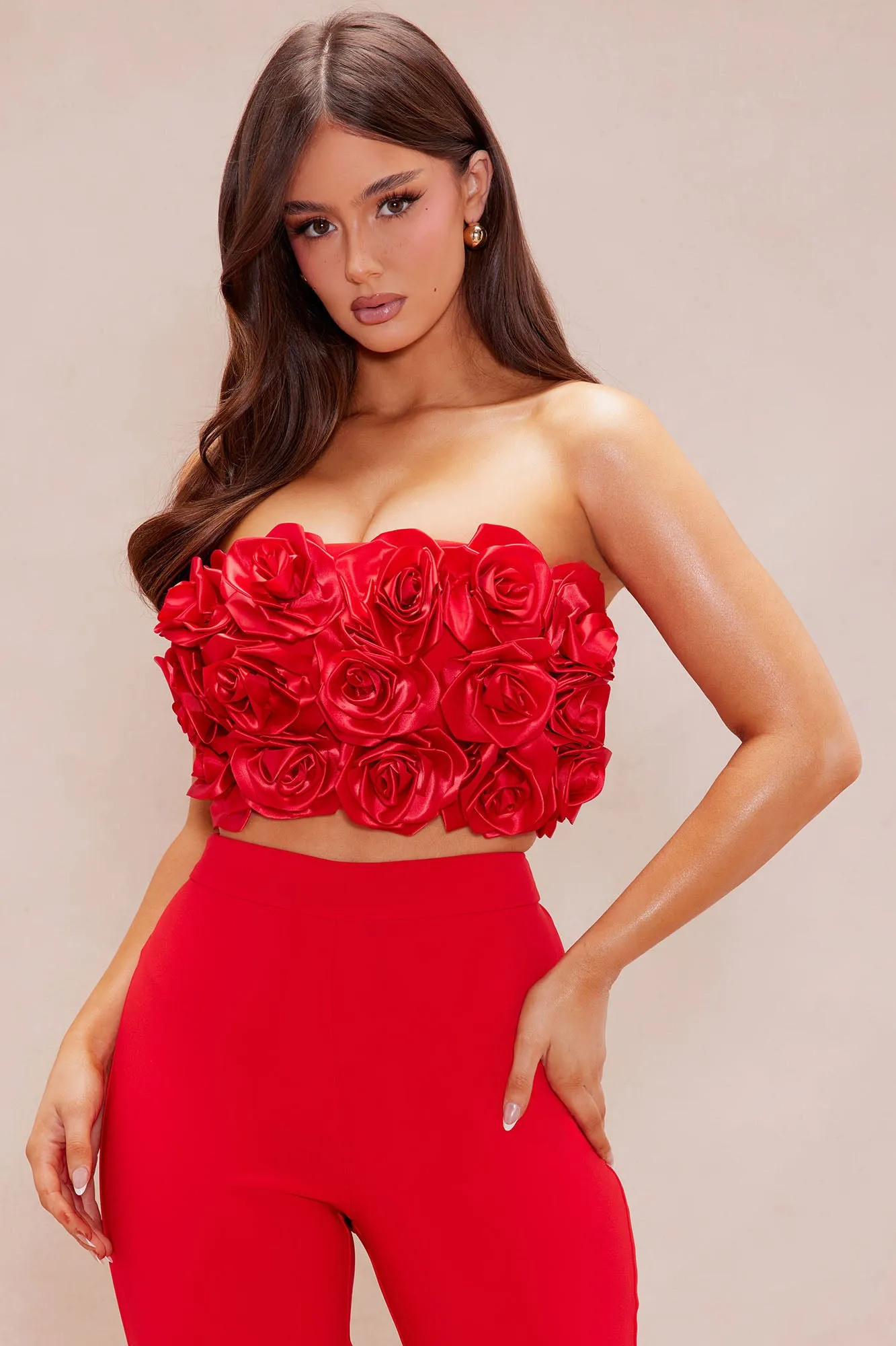 Anna Rose Pant Set - Red