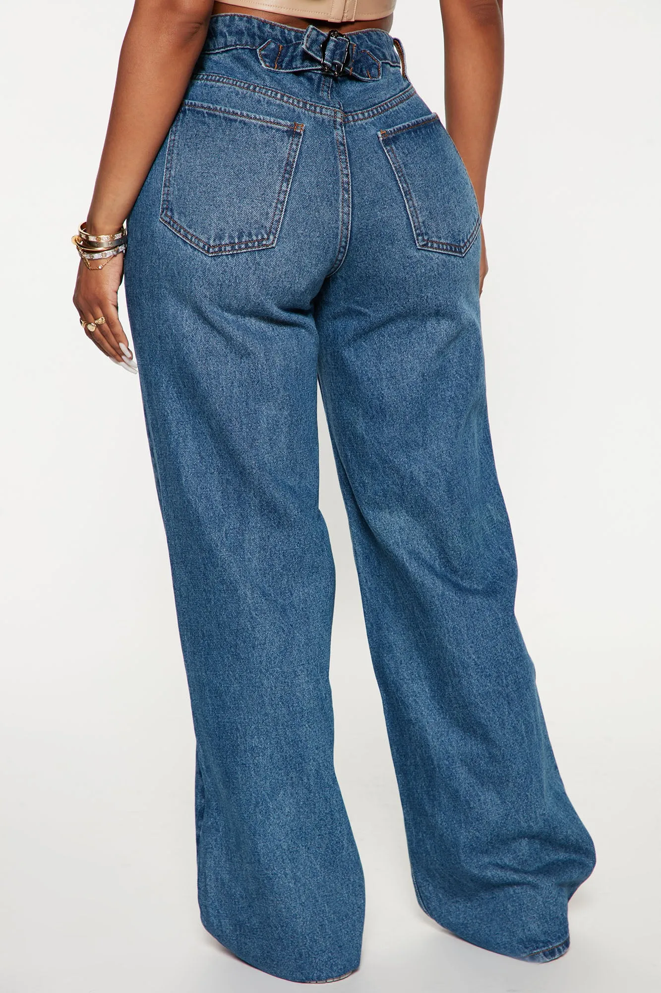 Ariel High Rise 90's Baggy Jeans - Medium Wash