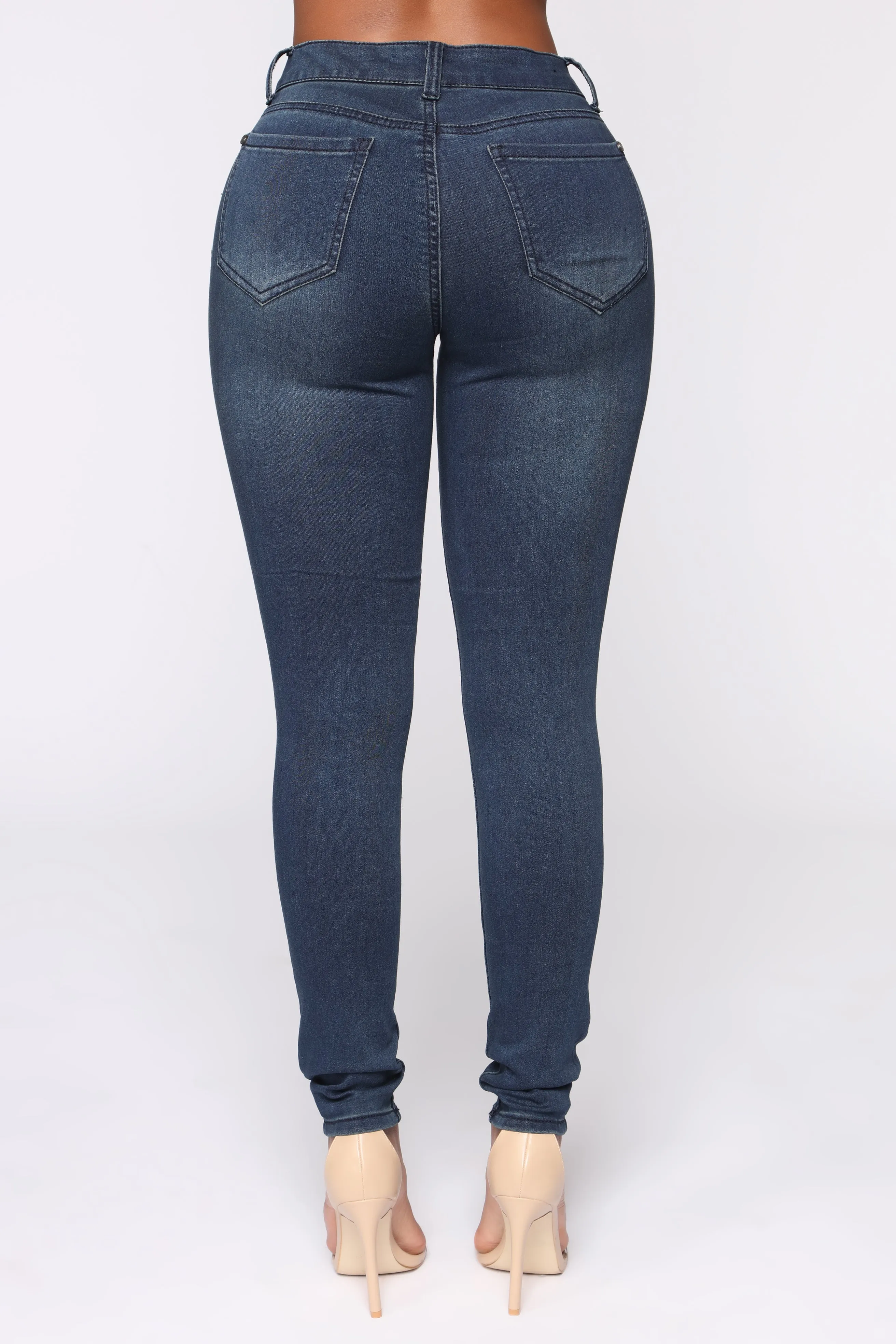 Black Ops Low Rise Skinny Jeans - Dark Stone Wash