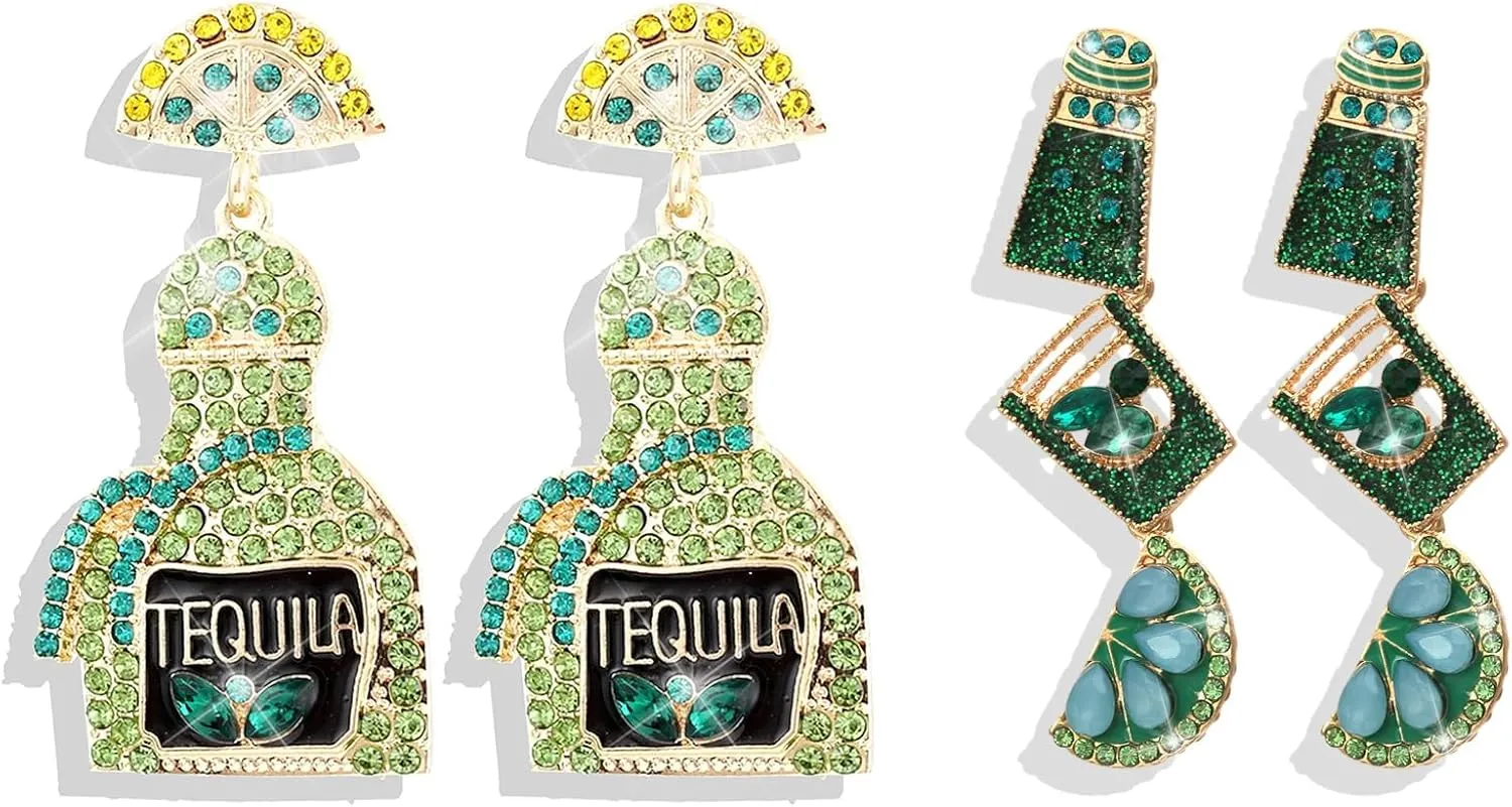 Cinco De Mayo Earrings for Women Fiesta Mexican Taco Margarita Dangle Earrings Jewelry Gifts Cinco De Mayo Shirt Dress Outfit Accessories Party Favors