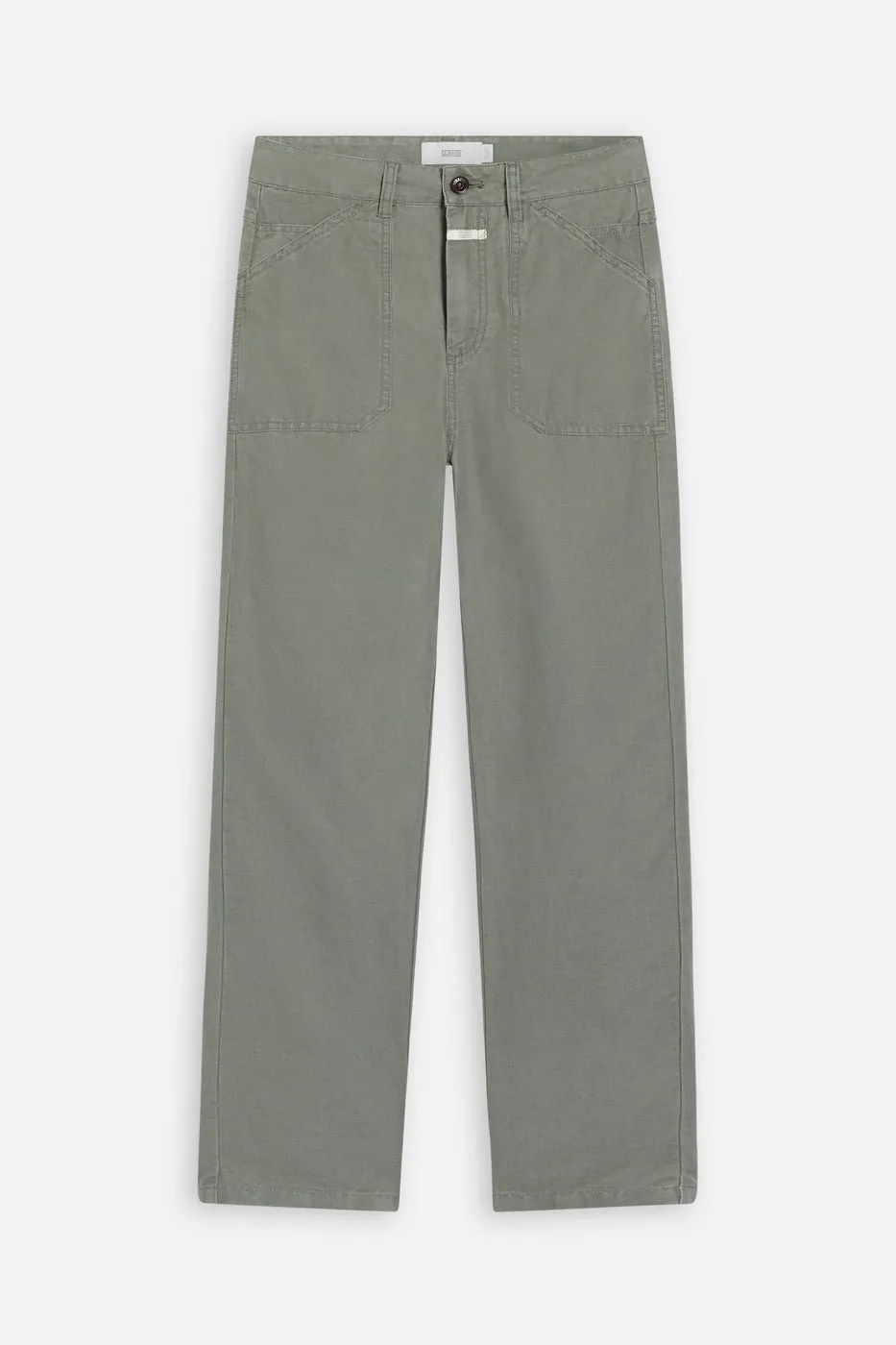 Closed - Pantalon Relaxed En Lin - Vert - Femme