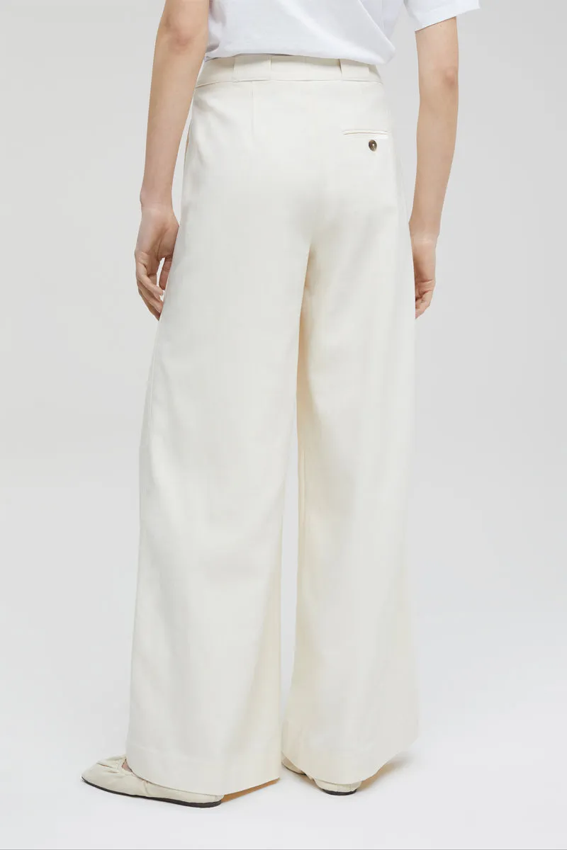 Closed - Pantalon Wide Legs - Blanc - Femme