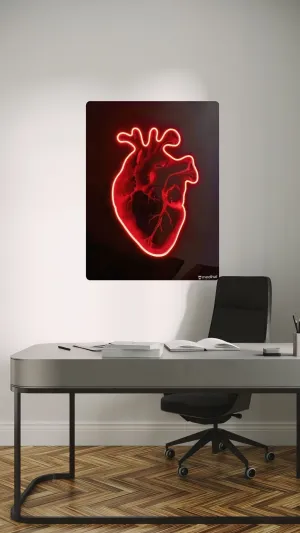 Cuadro Decorarivo Corazón Neón