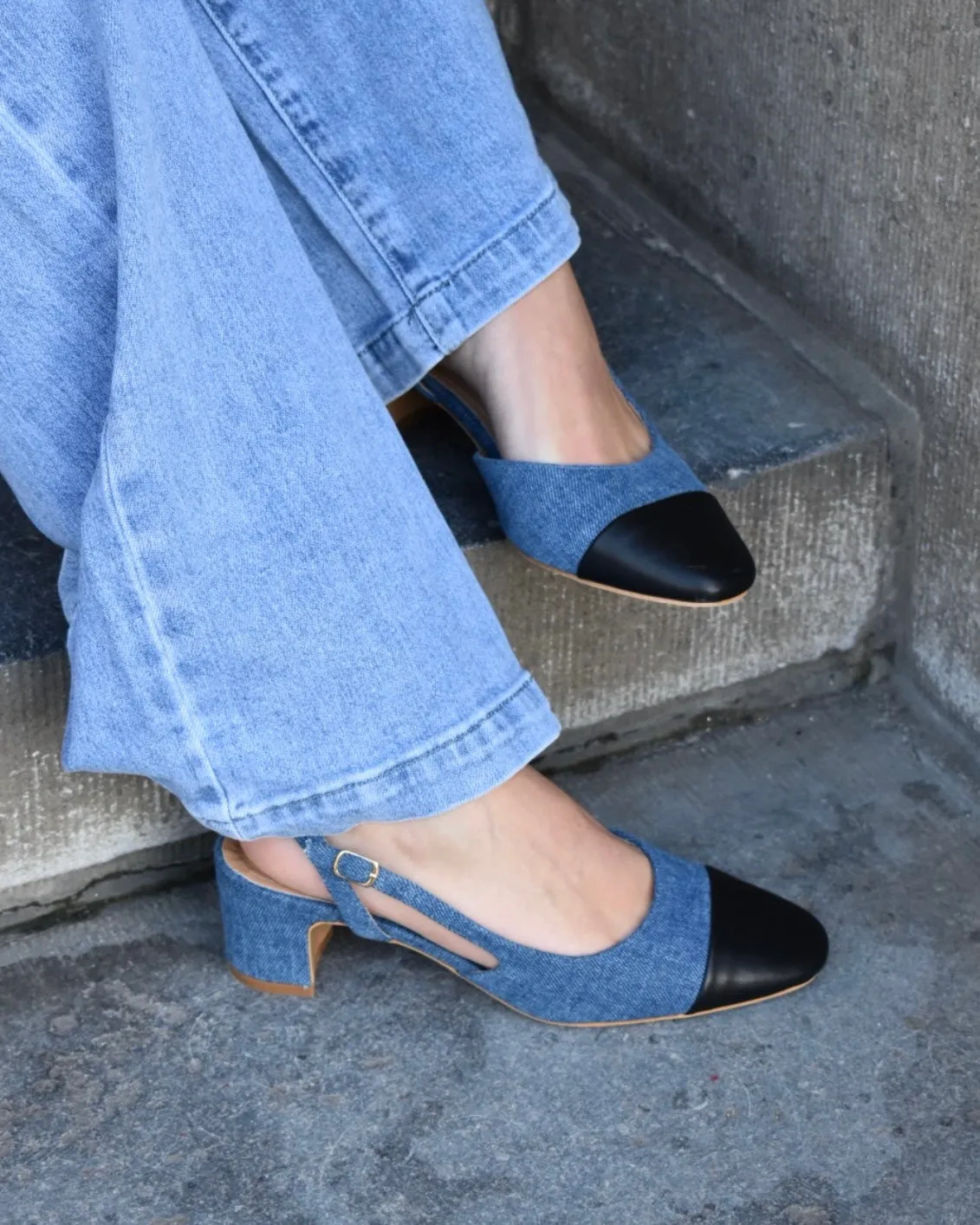 Denim inspired heels
