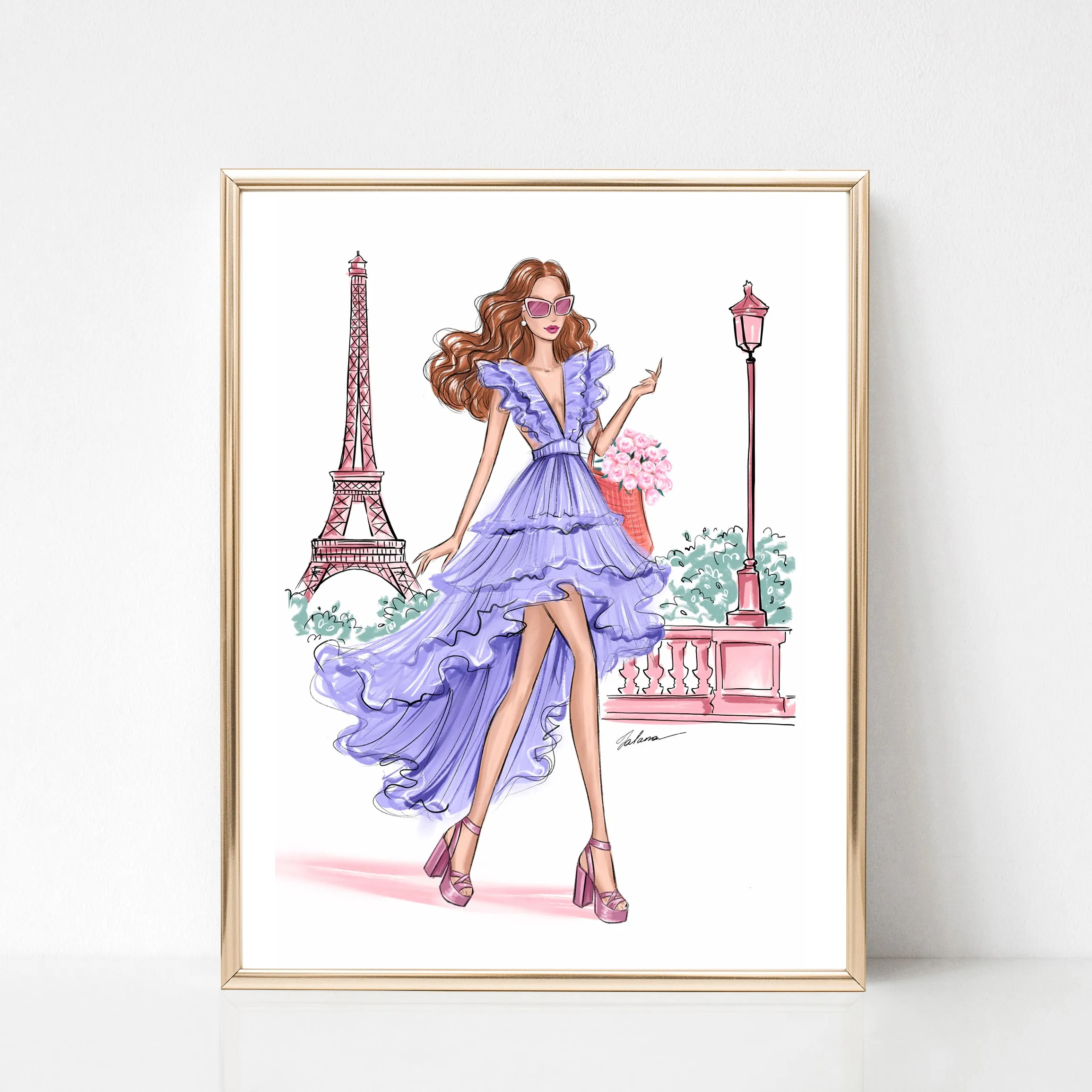 Emily in Paris art print fashion illustration