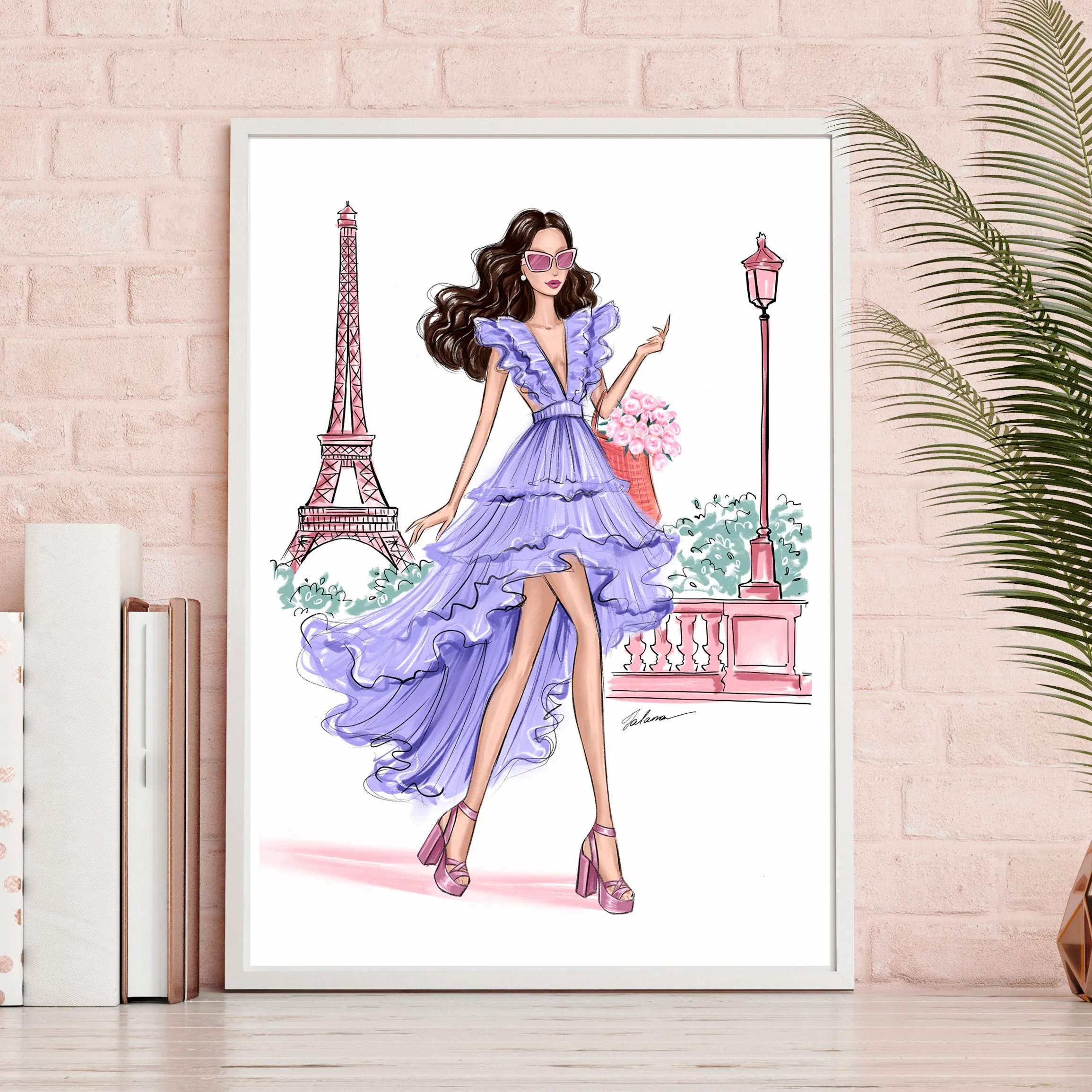 Emily in Paris art print fashion illustration