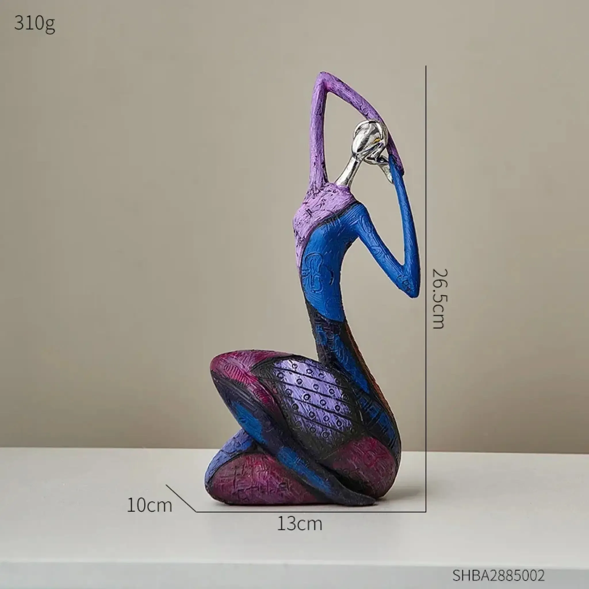 Escultura Decorativa Abstrata em Resina Ricaly Estilo Nórdico