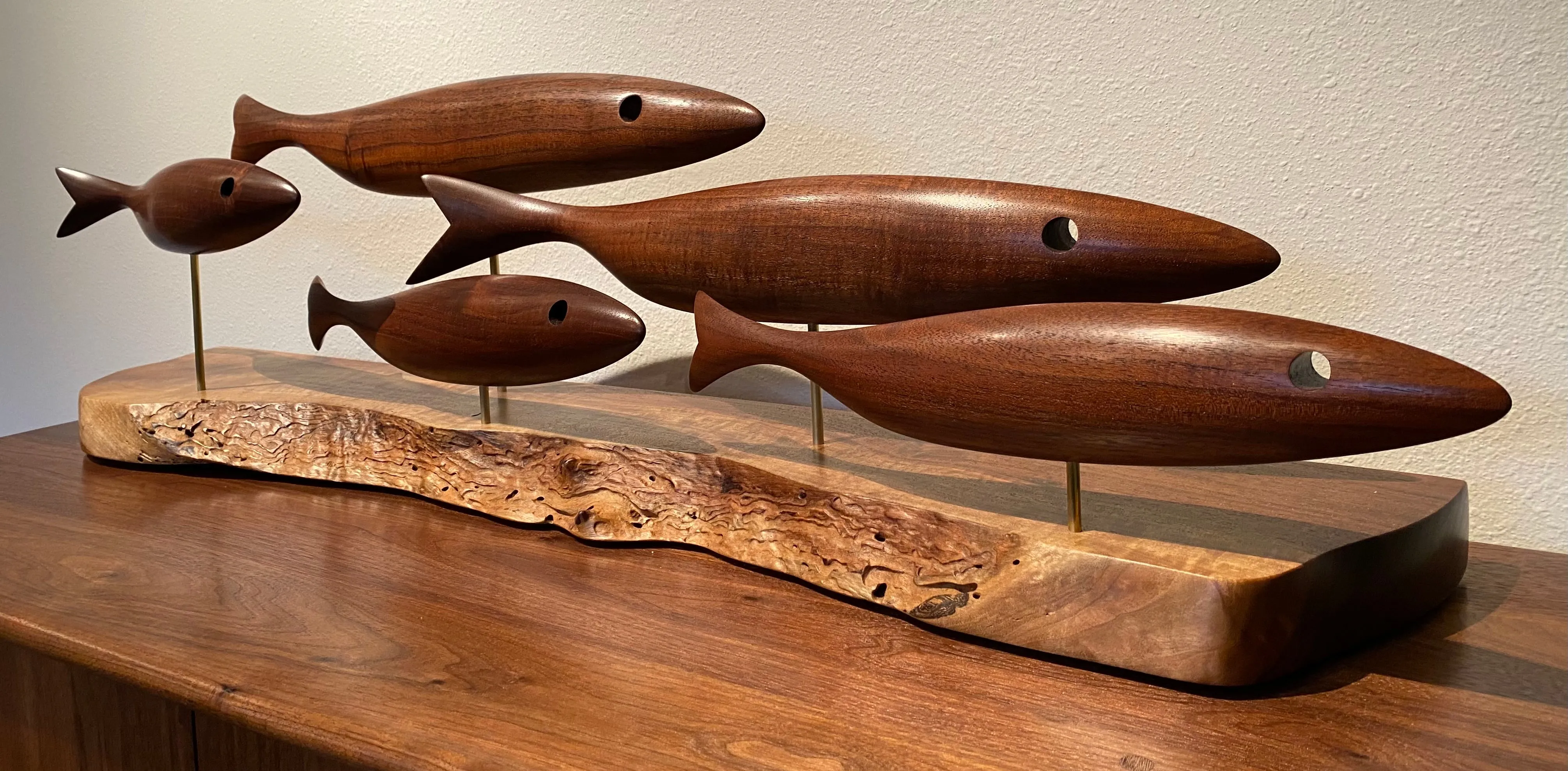 Fish Sculpture (Claro Walnut)