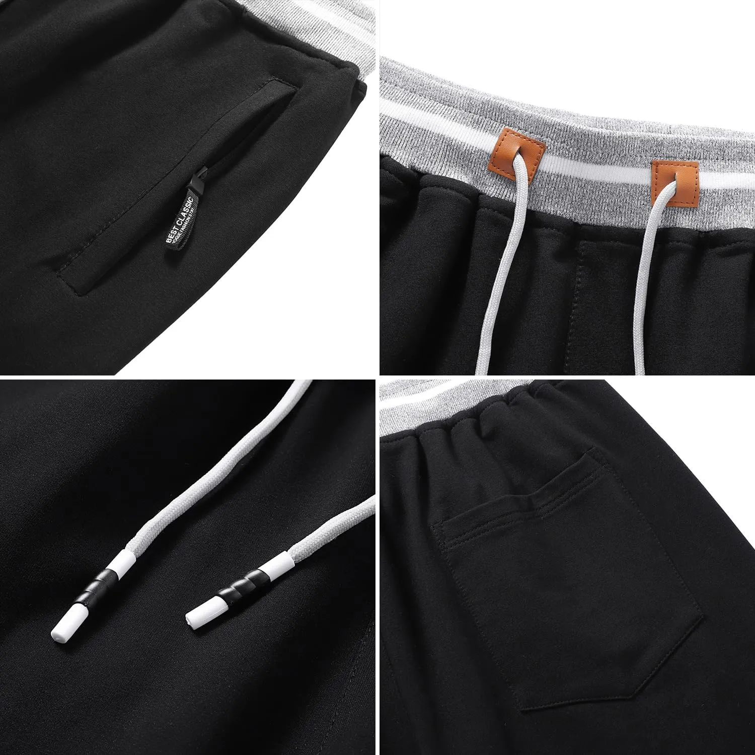 FoxQ Mens Sweatpants with Pockets Sports Joggers Athletic Running Casual Yoga Pants