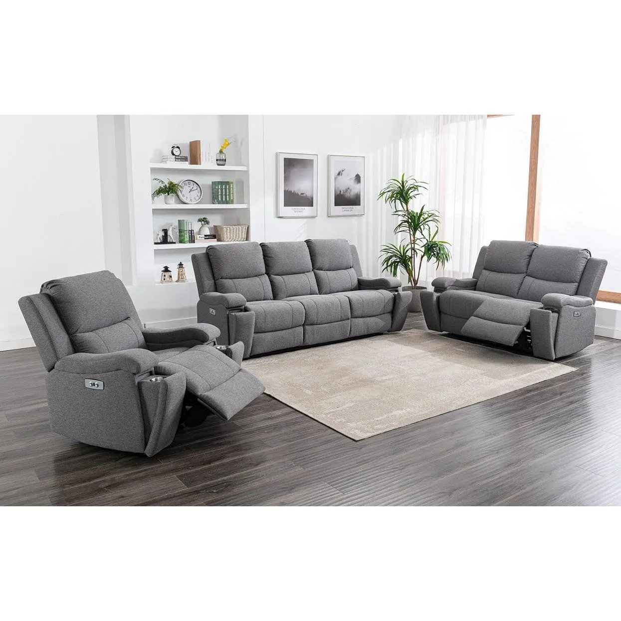 IFDC Fauteuil inclinable motorisé en tissu IF 8030 - C
