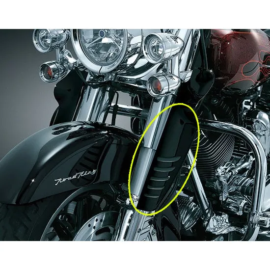 Kuryakyn Deflectores de Aire de Lujo Negros Montados en Horquilla para Harley Davidson Touring