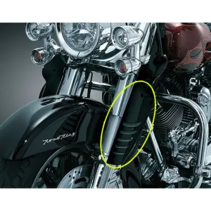 Kuryakyn Deflectores de Aire de Lujo Negros Montados en Horquilla para Harley Davidson Touring