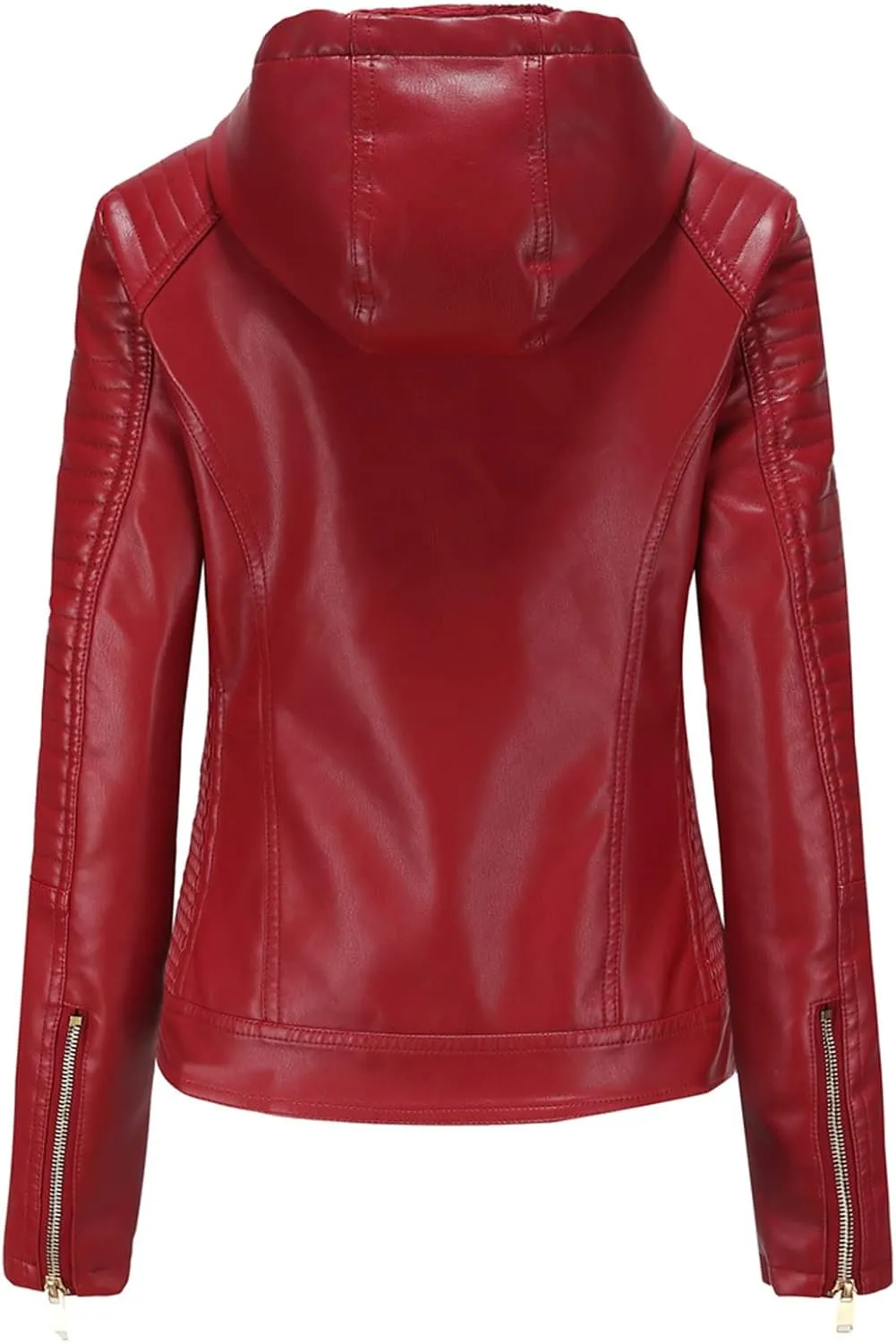 LCMTWX Brown Leather Jacket Women PU Leather Coat Jacket Locomotive Short Zipper Coat Jacket Leather Jackets White Leather