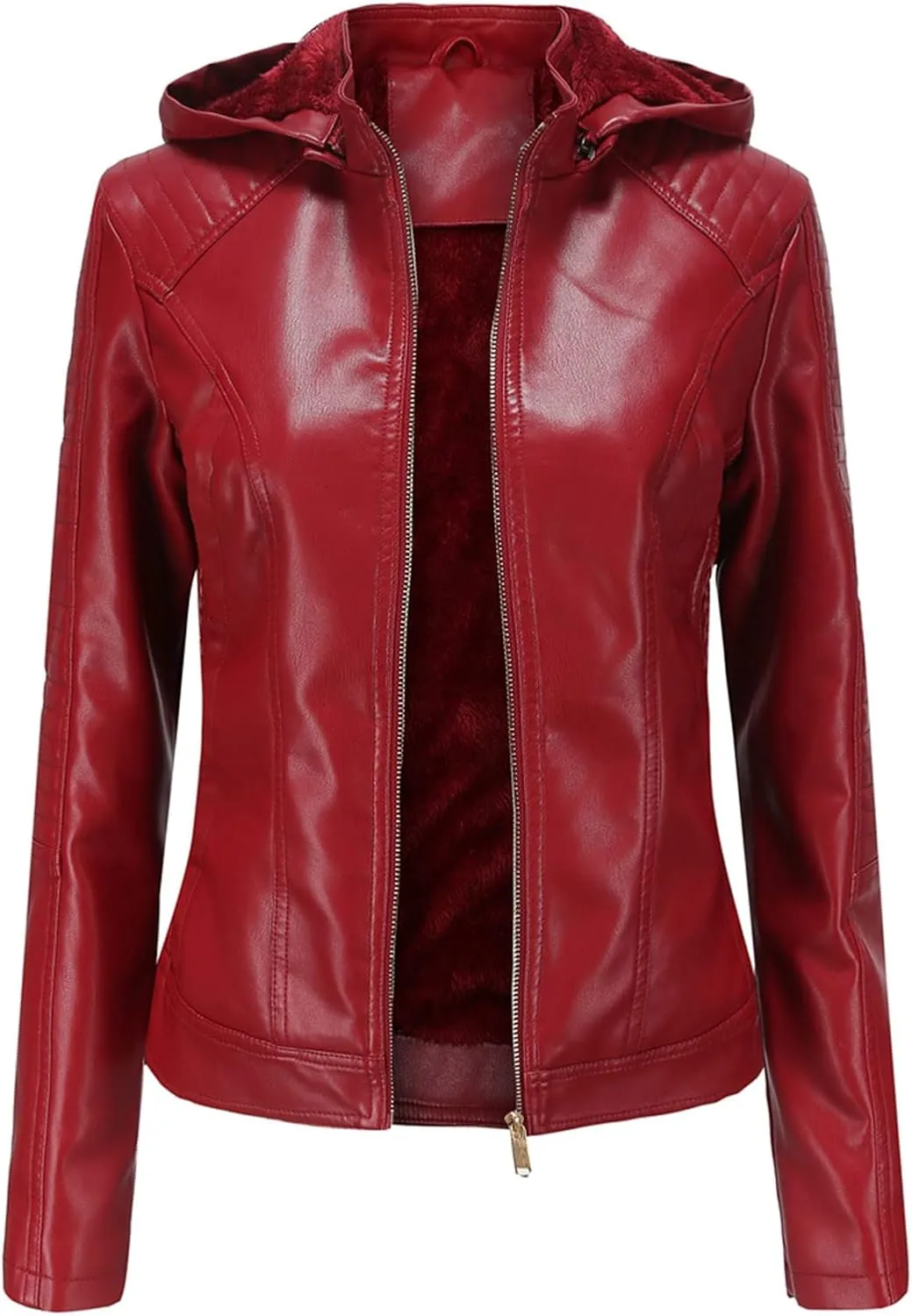 LCMTWX Brown Leather Jacket Women PU Leather Coat Jacket Locomotive Short Zipper Coat Jacket Leather Jackets White Leather