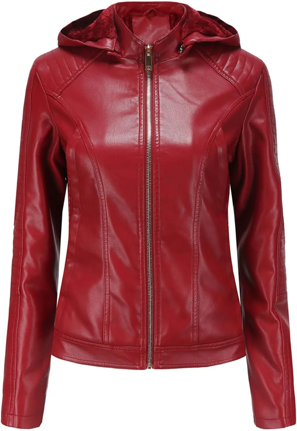 LCMTWX Brown Leather Jacket Women PU Leather Coat Jacket Locomotive Short Zipper Coat Jacket Leather Jackets White Leather