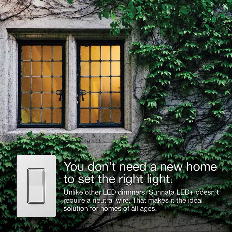 Lutron Sunnata 1.25 amps Single Pole 3-Way Dimmer Switch White 1 pk