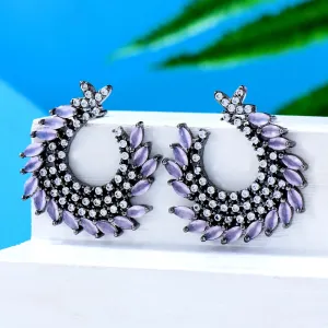Luxury CZ BOHO Earrings For Women Wedding Bridal Jewelry