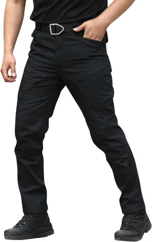 Men Cargo Pants Baggy Casual Trousers Water Resistant Straight Work Pants Multi Pockets Hiking Tactical Pants