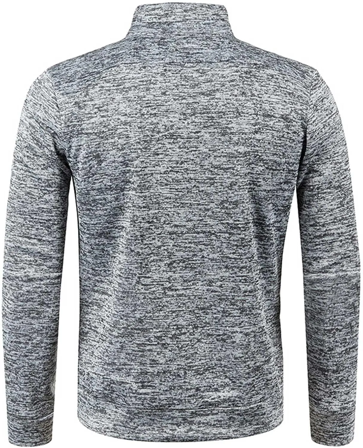 Men's Quarter Zip Thermal Fleece Lined Sweater,Winter Lightweight Soft Pullover Outdoor Athletic Lapel Sweatshirt
