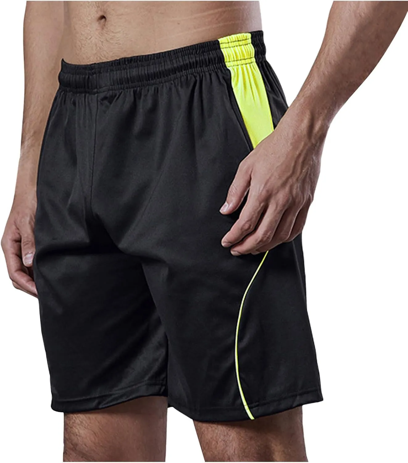 Men's Sports Shorts Hiking Shorts Quick Dry Workout Athletic Elastic Waist Hybrid Stretch Short Pants with Pockets