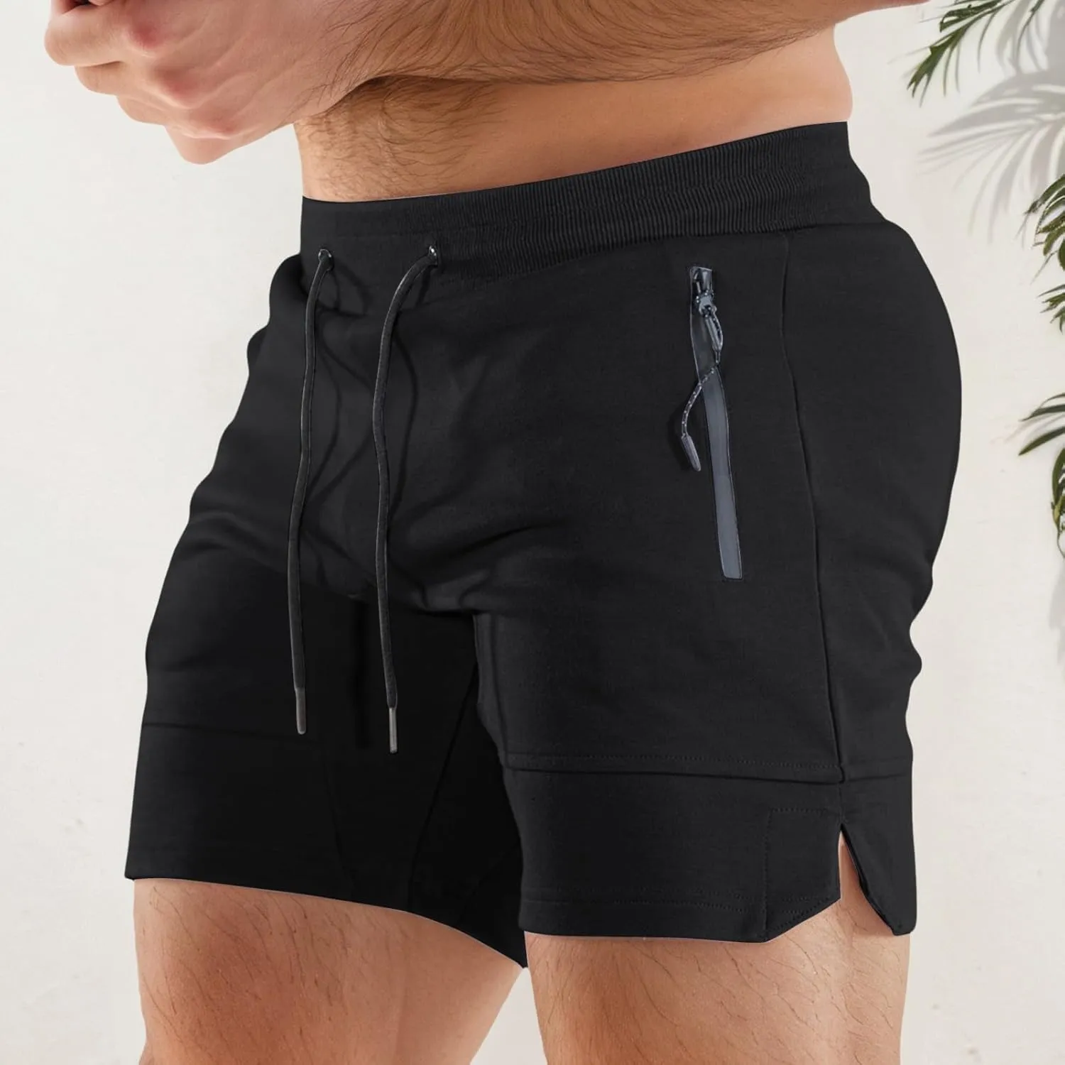 Mens Sweatpants with Pockets Linen Plaid Beach Slim Fit Body Business Shorts Outfits Regular Fit Resort Wear Big and