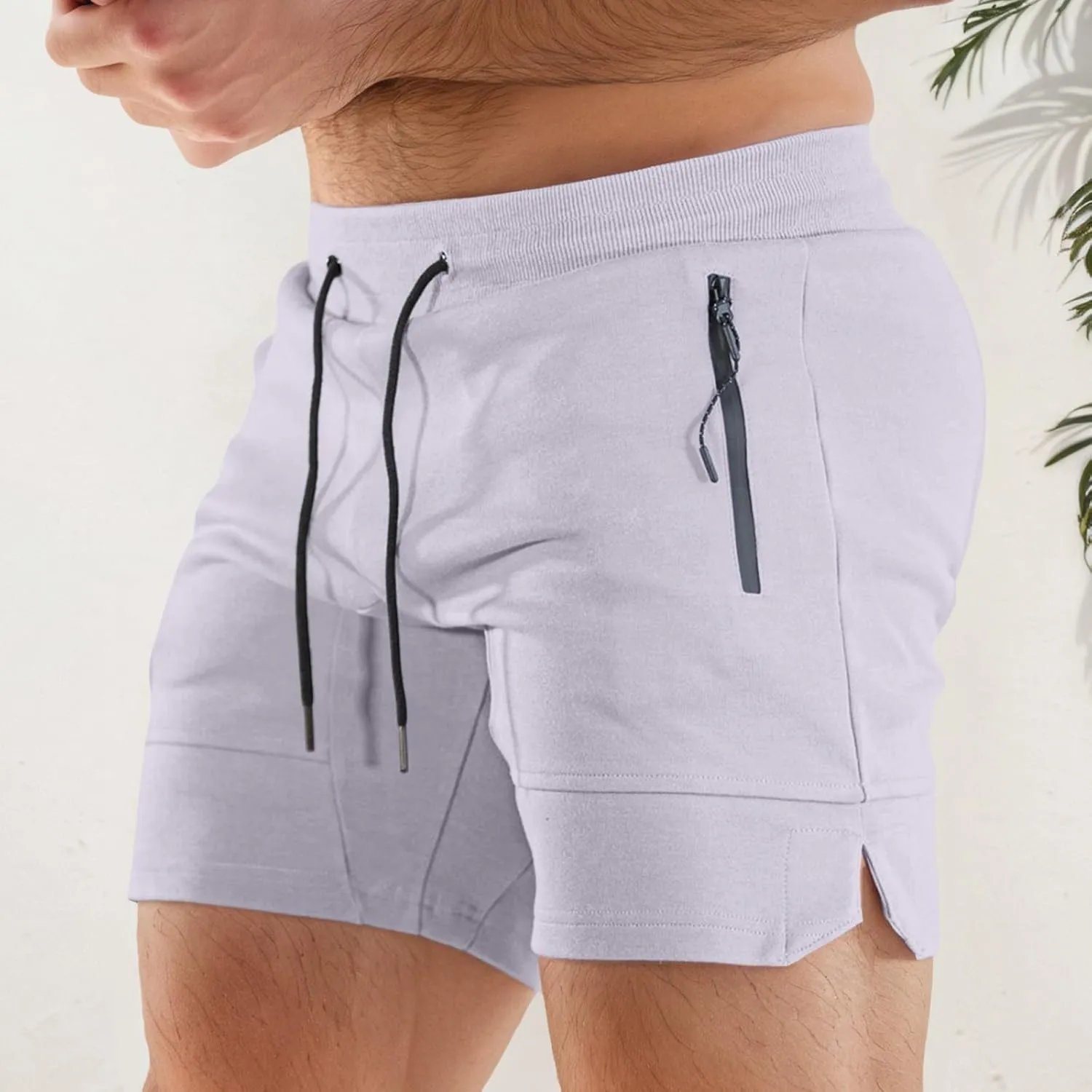 Mens Sweatpants with Pockets Linen Plaid Beach Slim Fit Body Business Shorts Outfits Regular Fit Resort Wear Big and