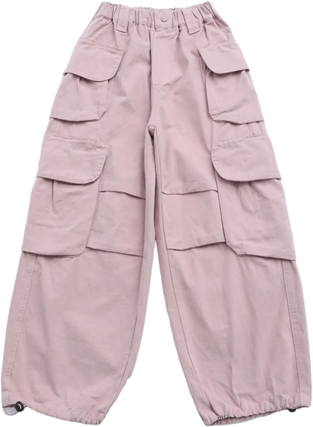 Moonker Teen Girls Baggy Palozzo Pants Loose Wide Leg Straight Elastic Waist Trousers Summer Daily Girls