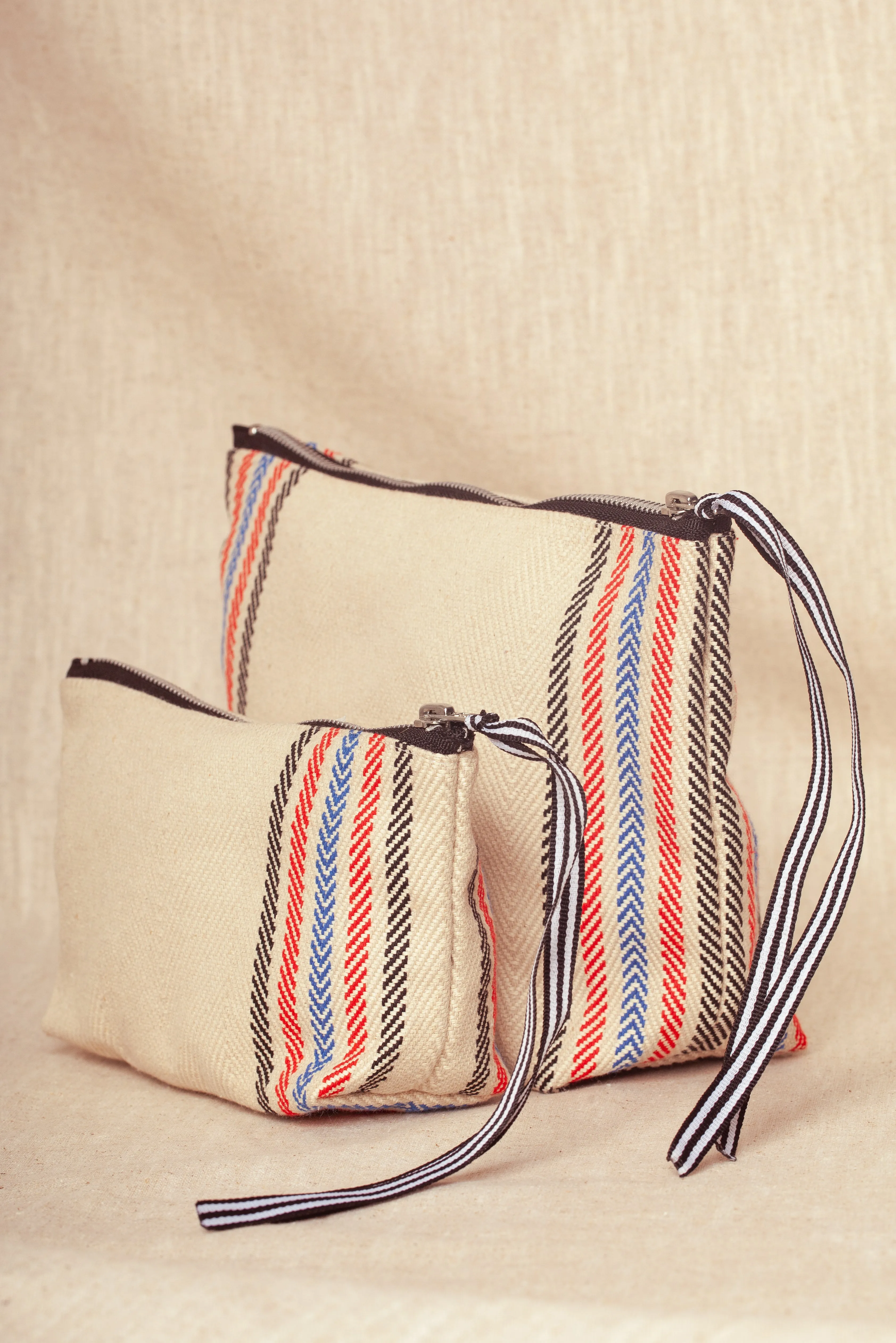 Neceser/estuche sarga de burgos crudo