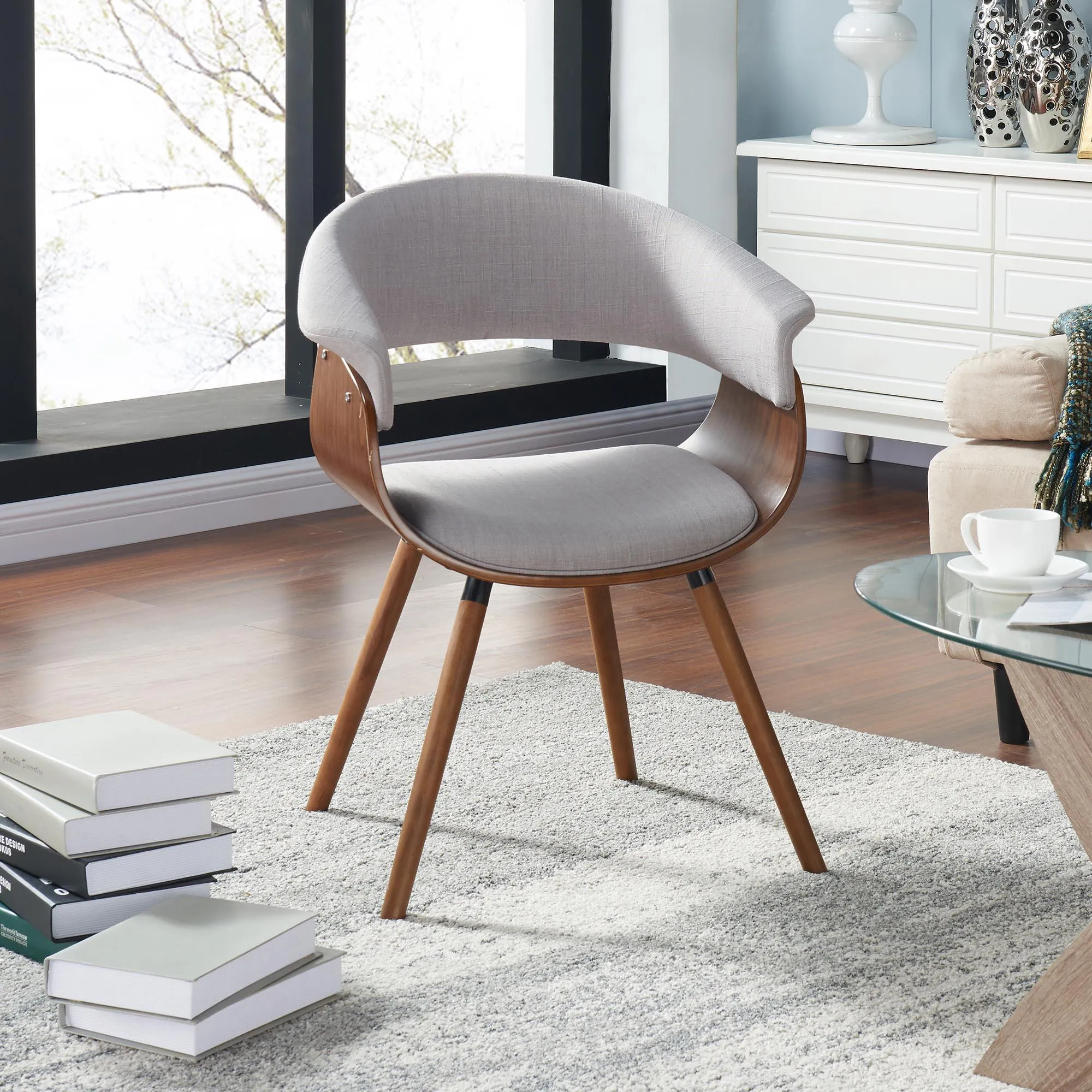 !nspire Fauteuil d'appoint fixe Holt en tissu 403-981GY