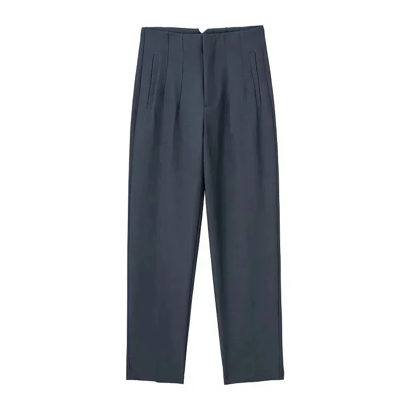 Pantalones de Oficina de Cintura Alta