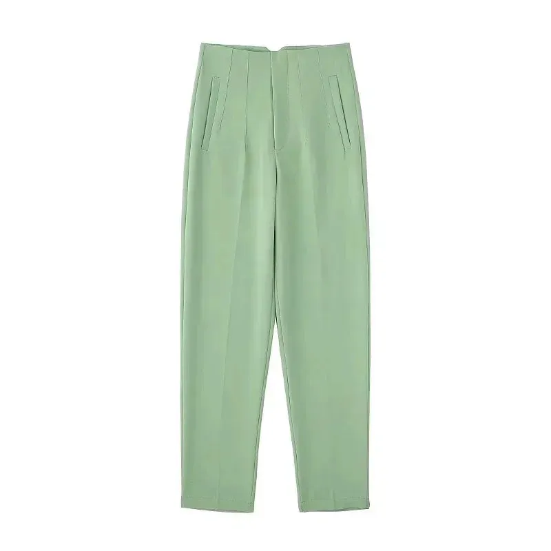 Pantalones de Oficina de Cintura Alta