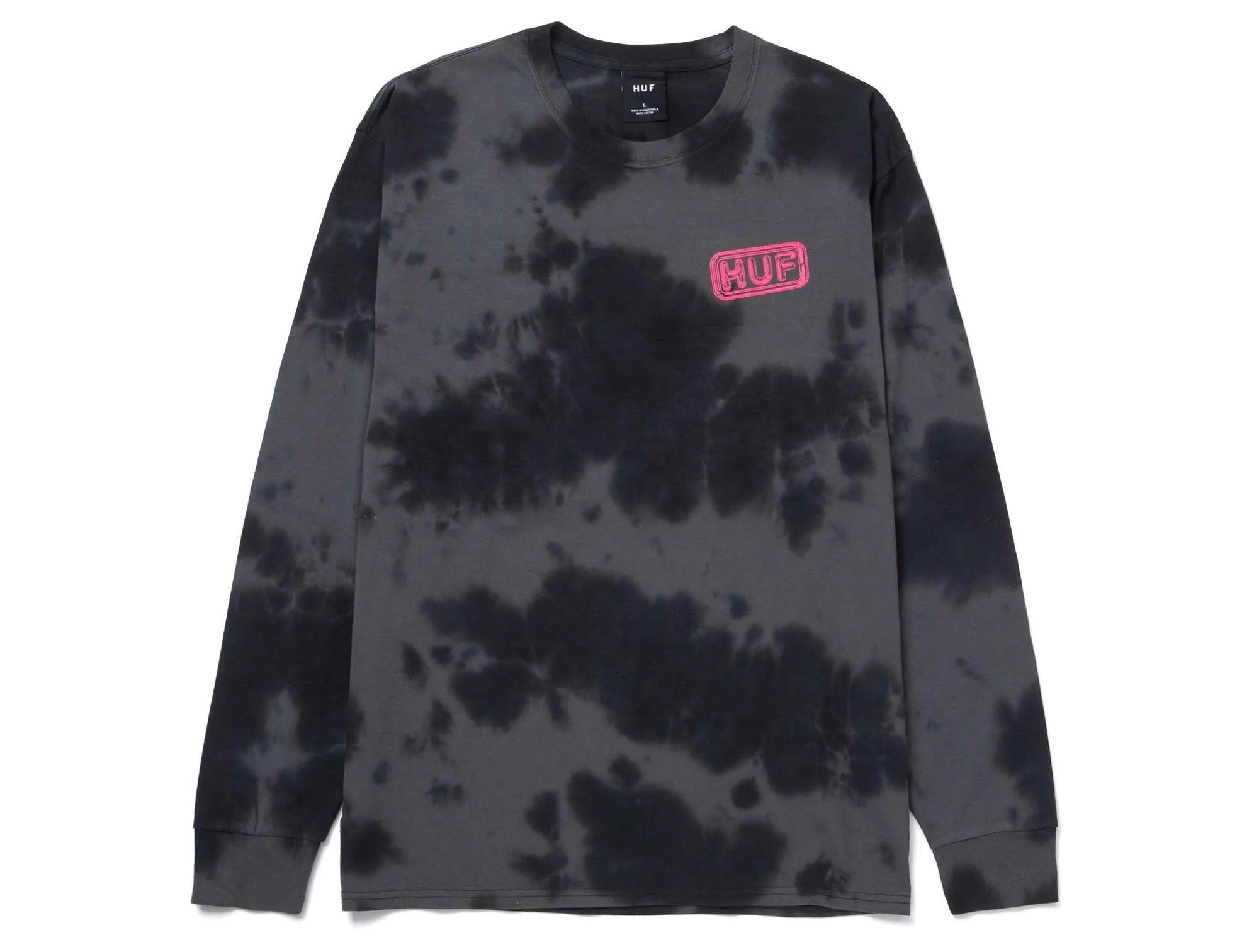 Polera Huf Common Tie Dye Hombre Negro