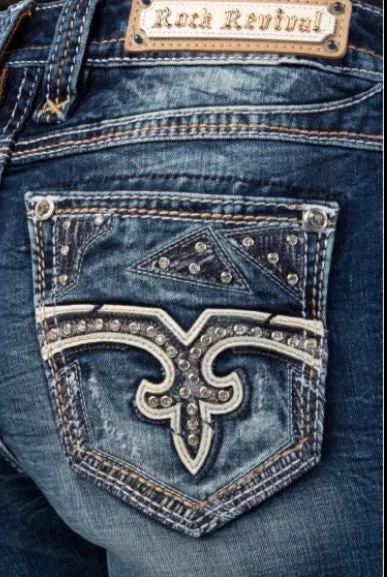 Rock Revival Hibiscus Boot Cut Jean