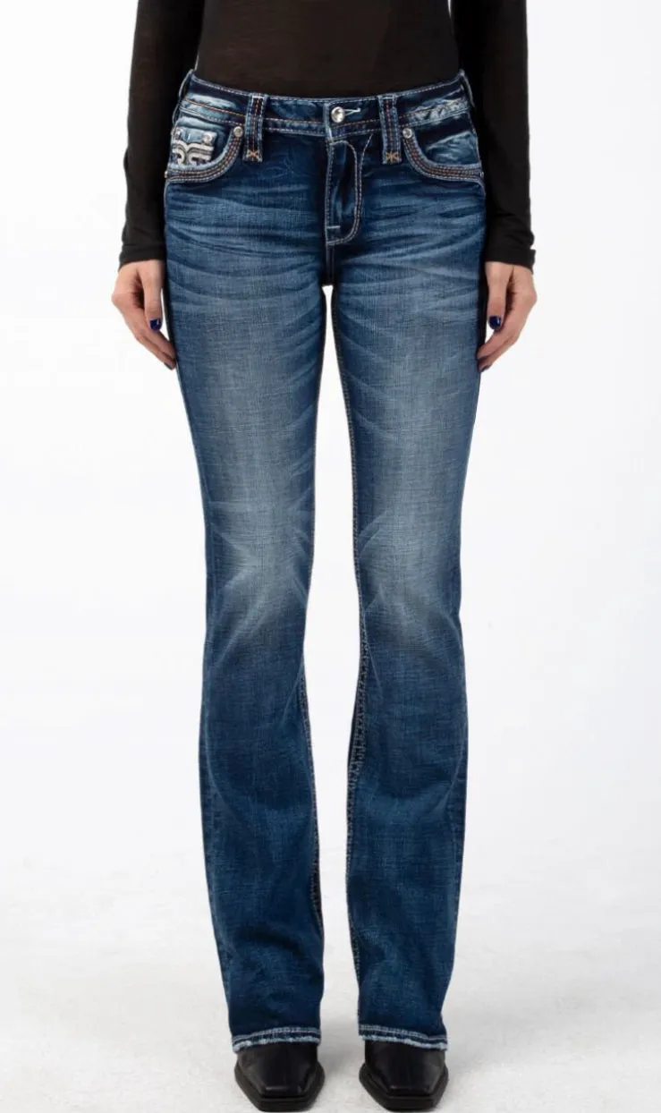 Rock Revival Hibiscus Boot Cut Jean