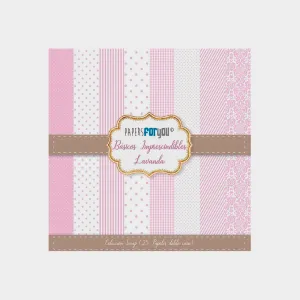 Set 10 Papeles Scrap Lavanda 30x30 Papers For You