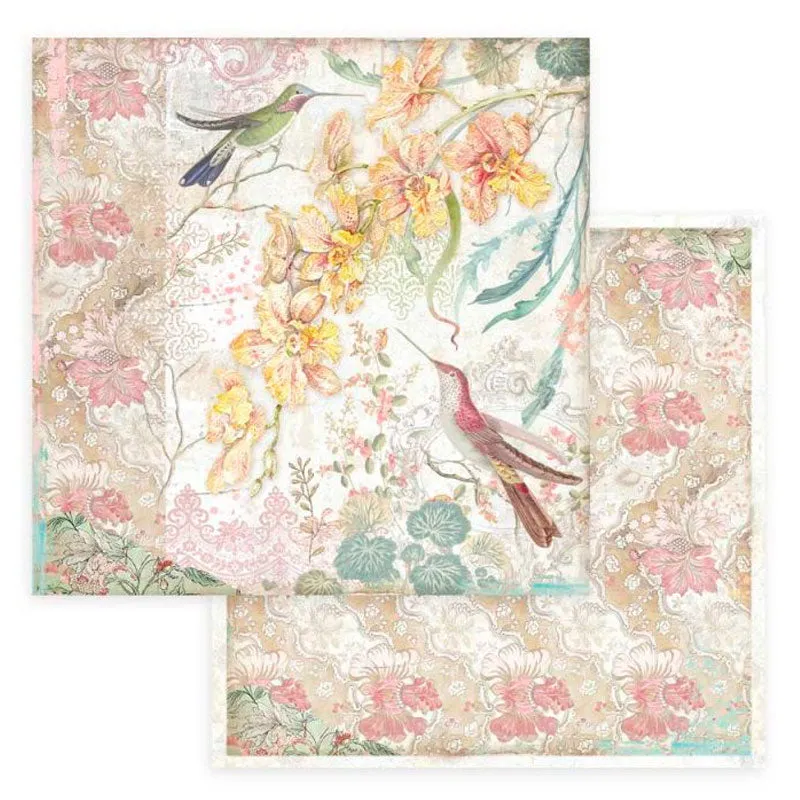 Set 10 Papeles Scrap Orchids And Cats 20x20 Stamperia