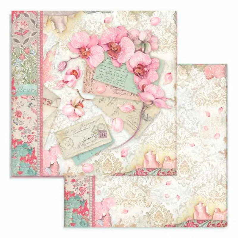 Set 10 Papeles Scrap Orchids And Cats 20x20 Stamperia