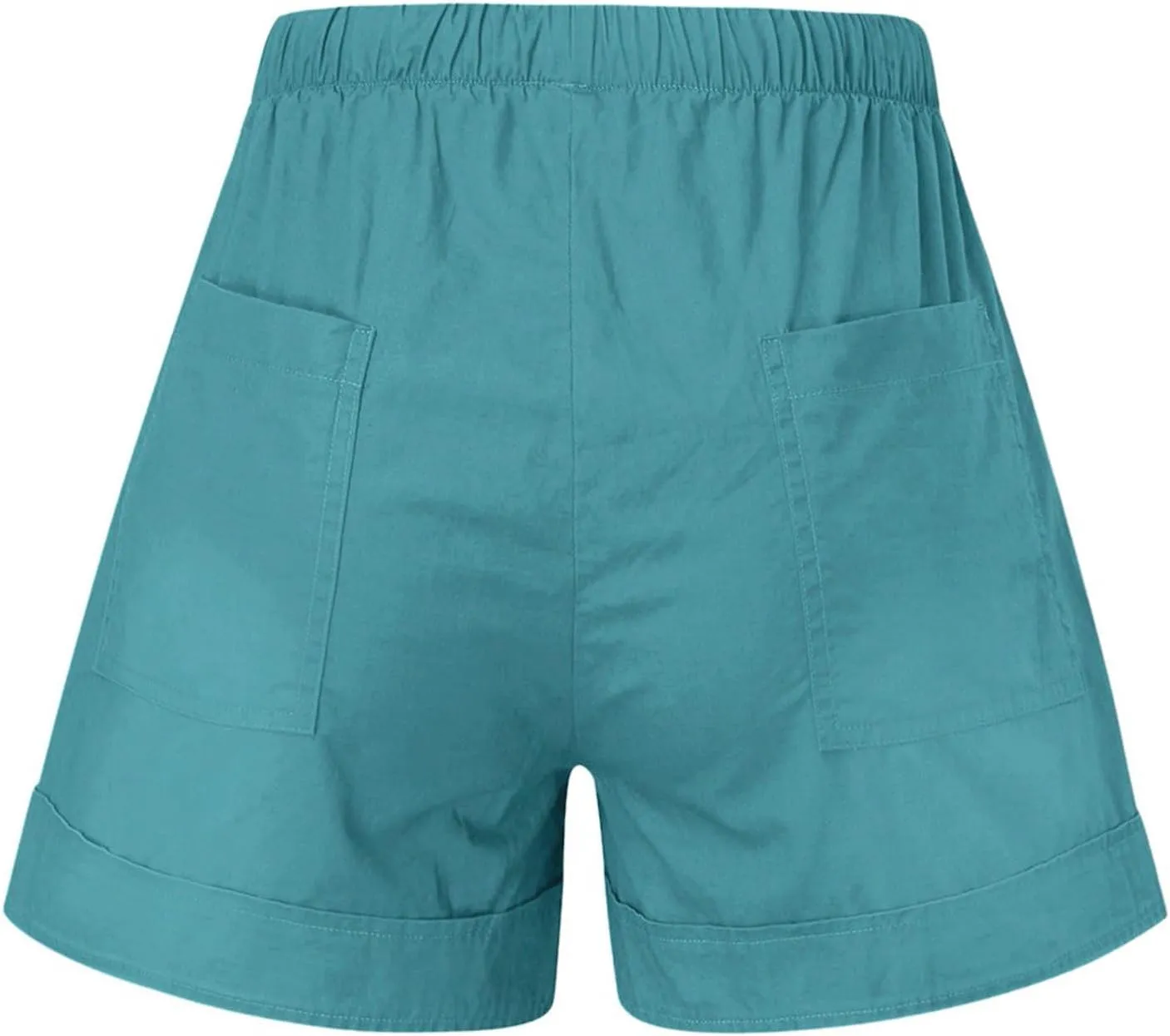 SHAOBGE Plus Size Linen Pants for Women Splice Comfy Waist Pants Shorts Loose Elastic Pocketed Trendy Pants for