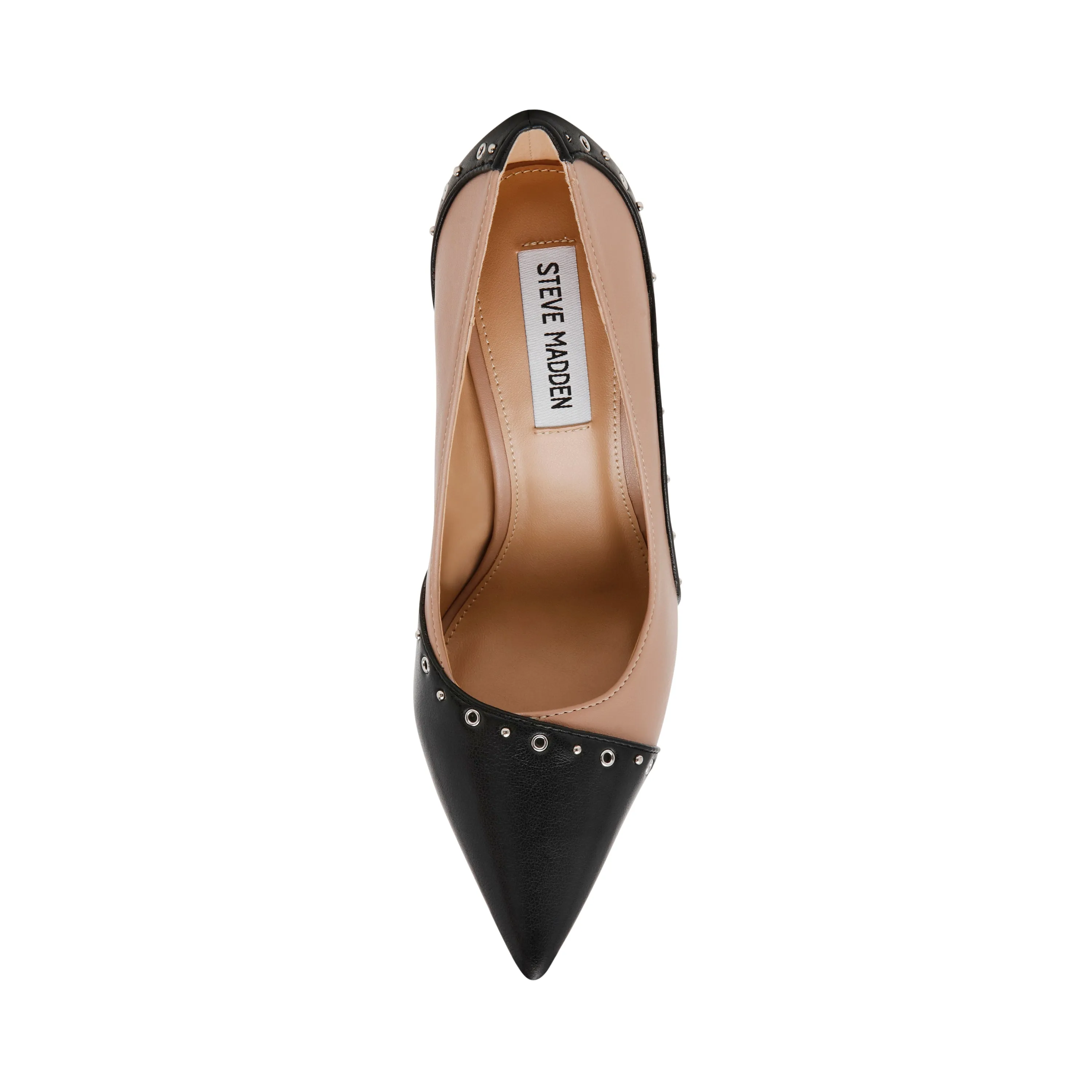 Stiletto Burrows Negros Con Beige