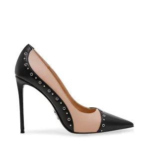Stiletto Burrows Negros Con Beige
